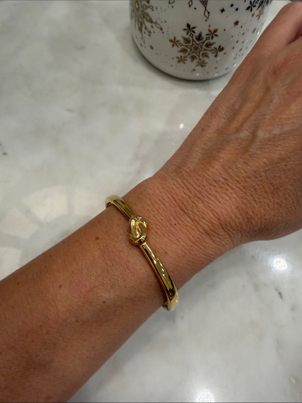 Gold Knot Cuff Bracelet for Women